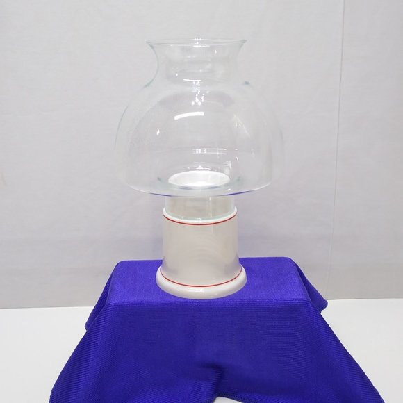 Classique Hurricane Lamp w/ Christmas Tree Embellishment Great Used Condition - Picture 3 of 10